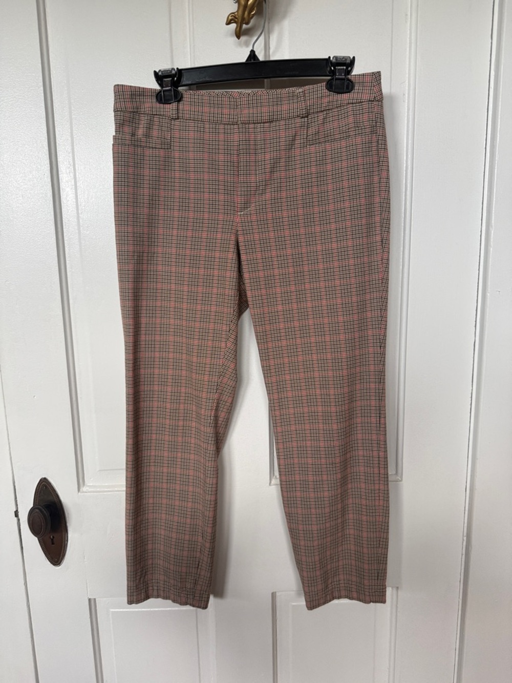 Banana Republic Plaid Ankle Pants - Pink & Brown